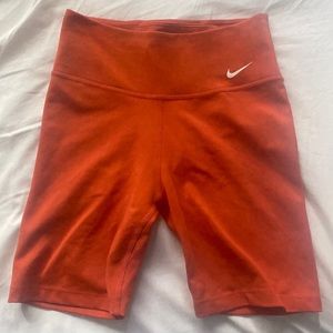 Burnt orange Nike biker shorts